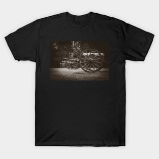 Cannon Placement Black and White T-Shirt